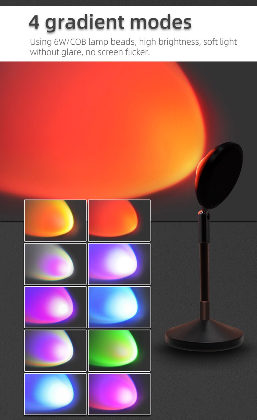 lâmpada colorida redonda para fotografia