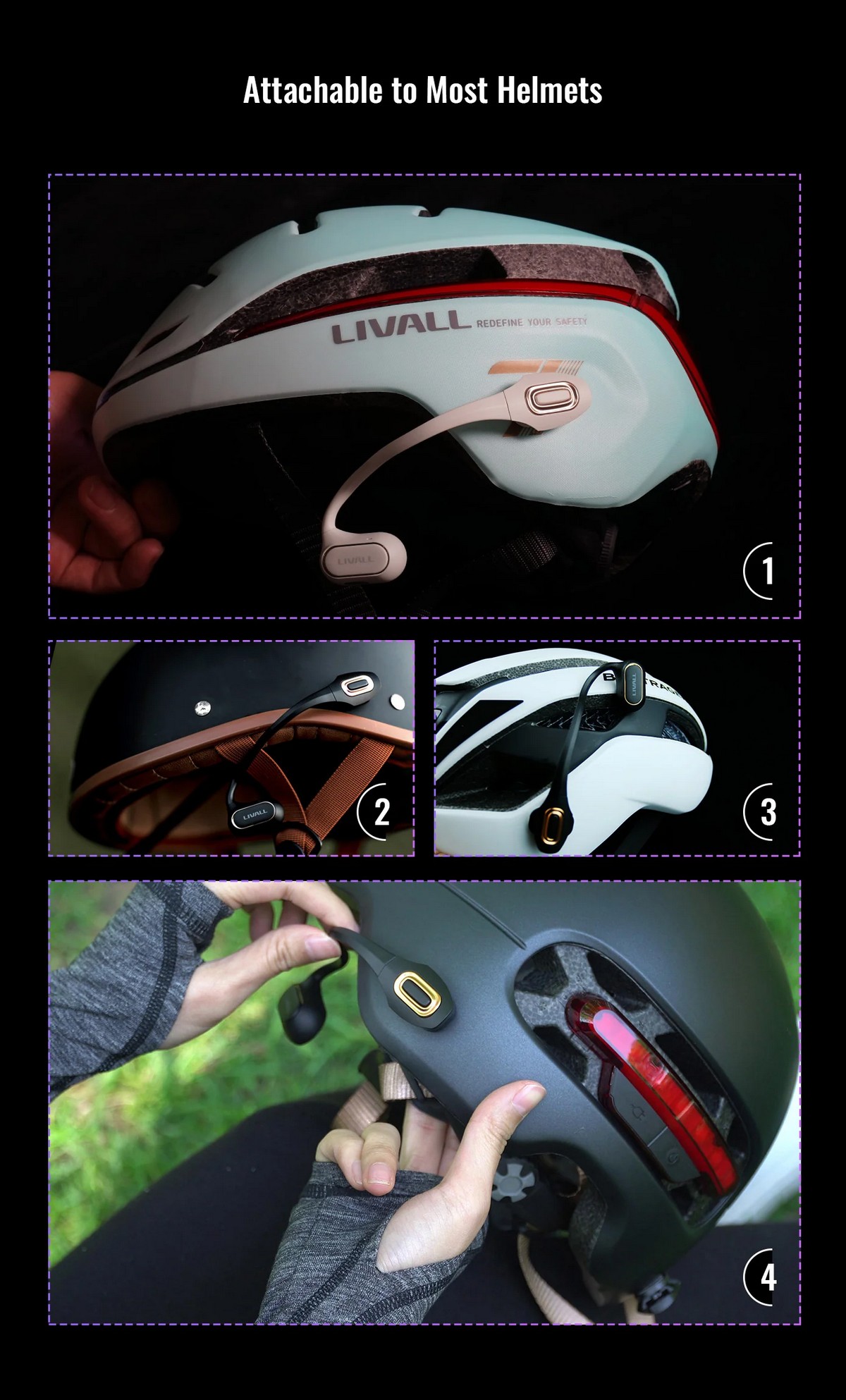 fones de ouvido para capacete de bicicleta