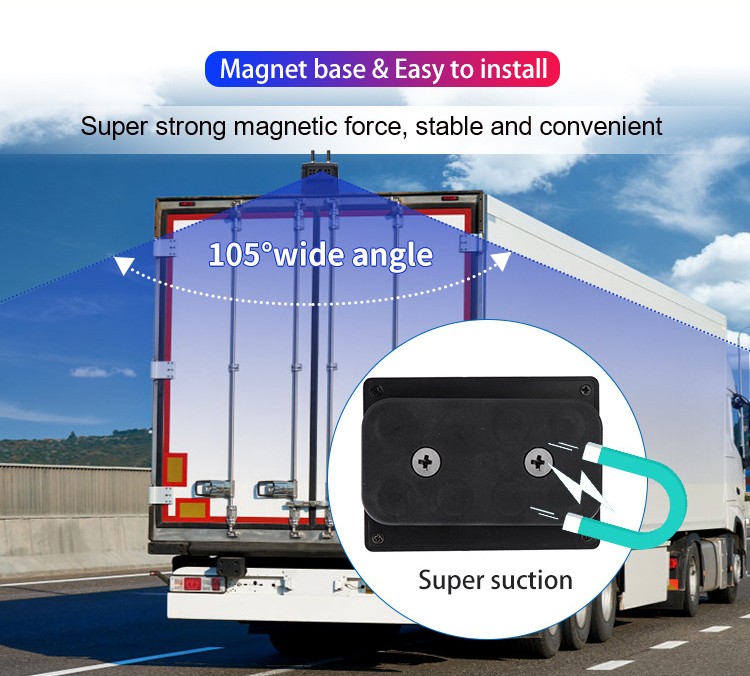 câmera wi-fi com ímã para carro van caminhão