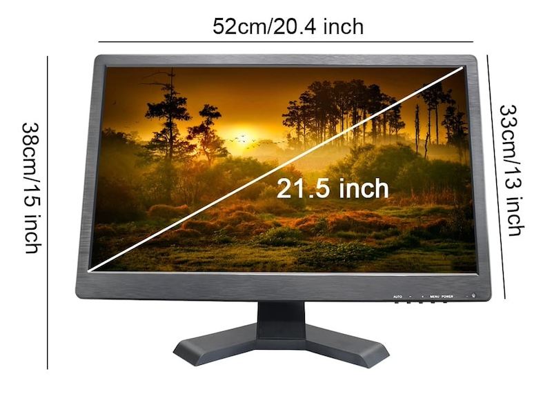 Monitor LCD LED vesa 21 polegadas para câmeras com bnc