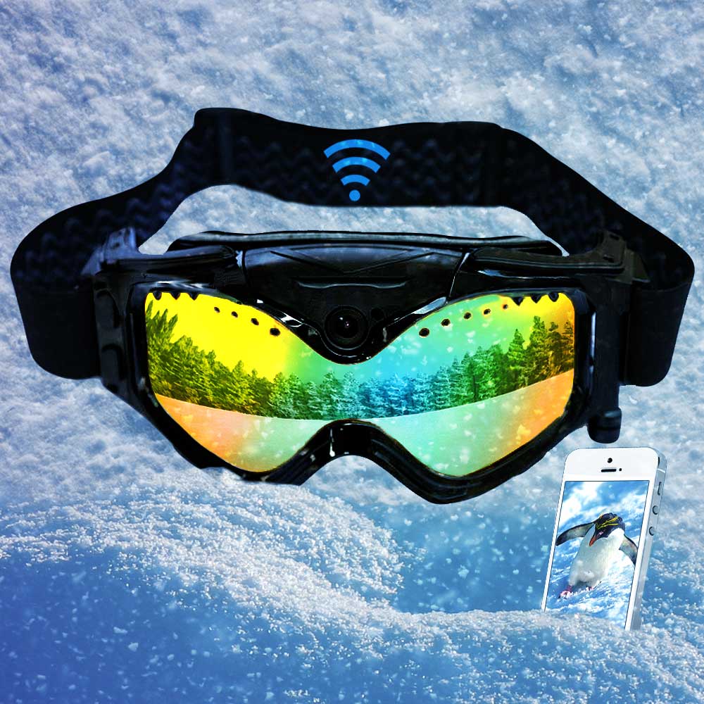 óculos de esqui câmera wi-fi full hd