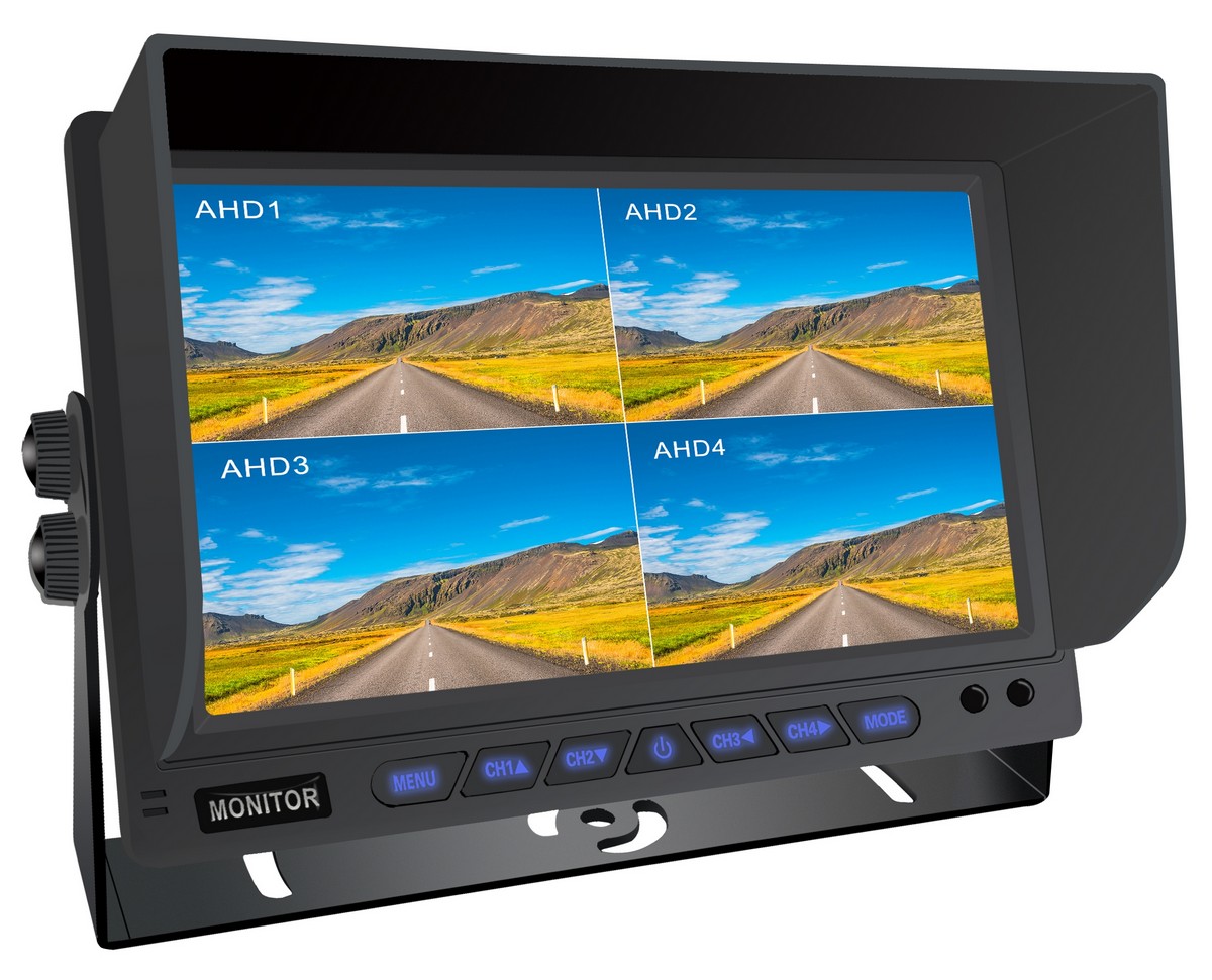Monitor automotivo de 8 canais com gravação de vídeo