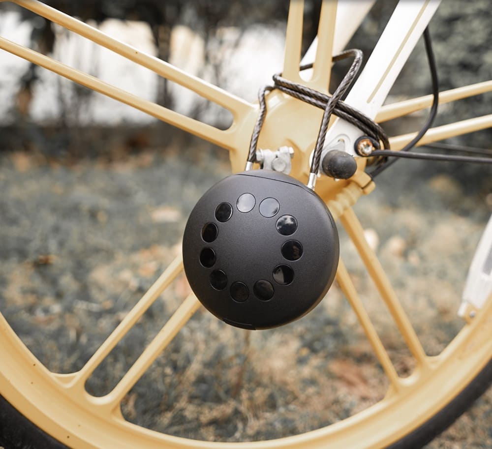 cadeado de bicicleta com caixa de segurança chave