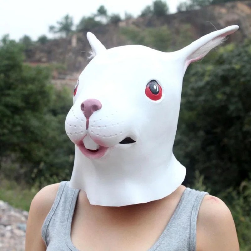 Coelho - Máscaras de carnaval, máscara facial látex silicone