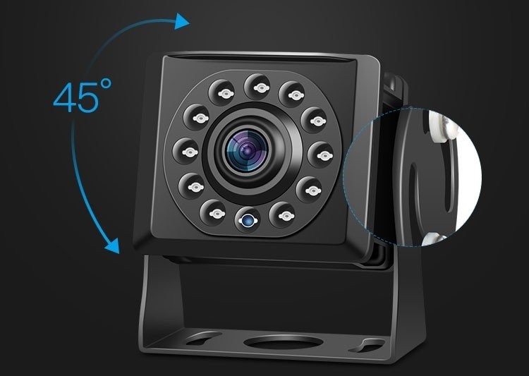 mini câmera de ré com LED IR