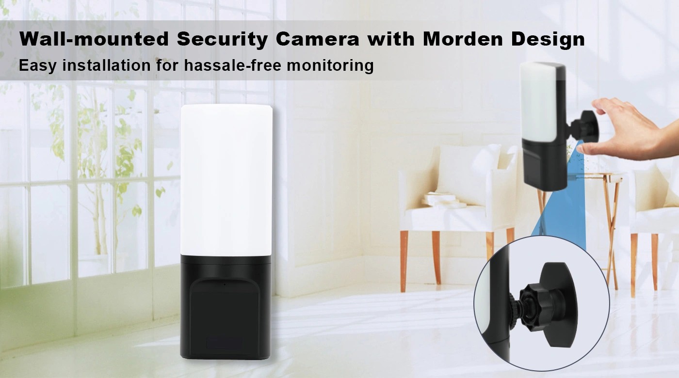 Lâmpada espiã câmera de segurança escondida para sua casa, apartamento, escritório