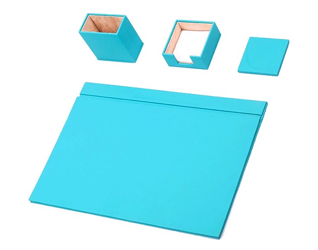 conjunto de mesa de escritório em couro para escritório para documentos