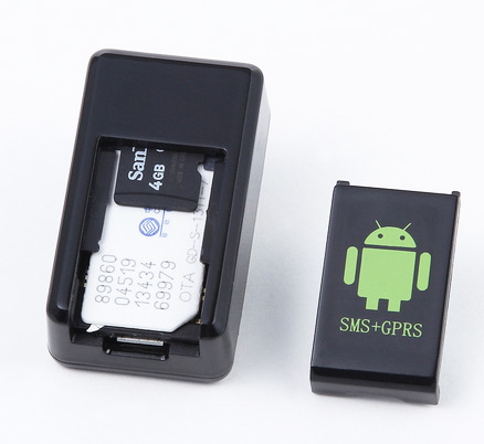 Lokalizator o cartão SIM GSM com a câmera