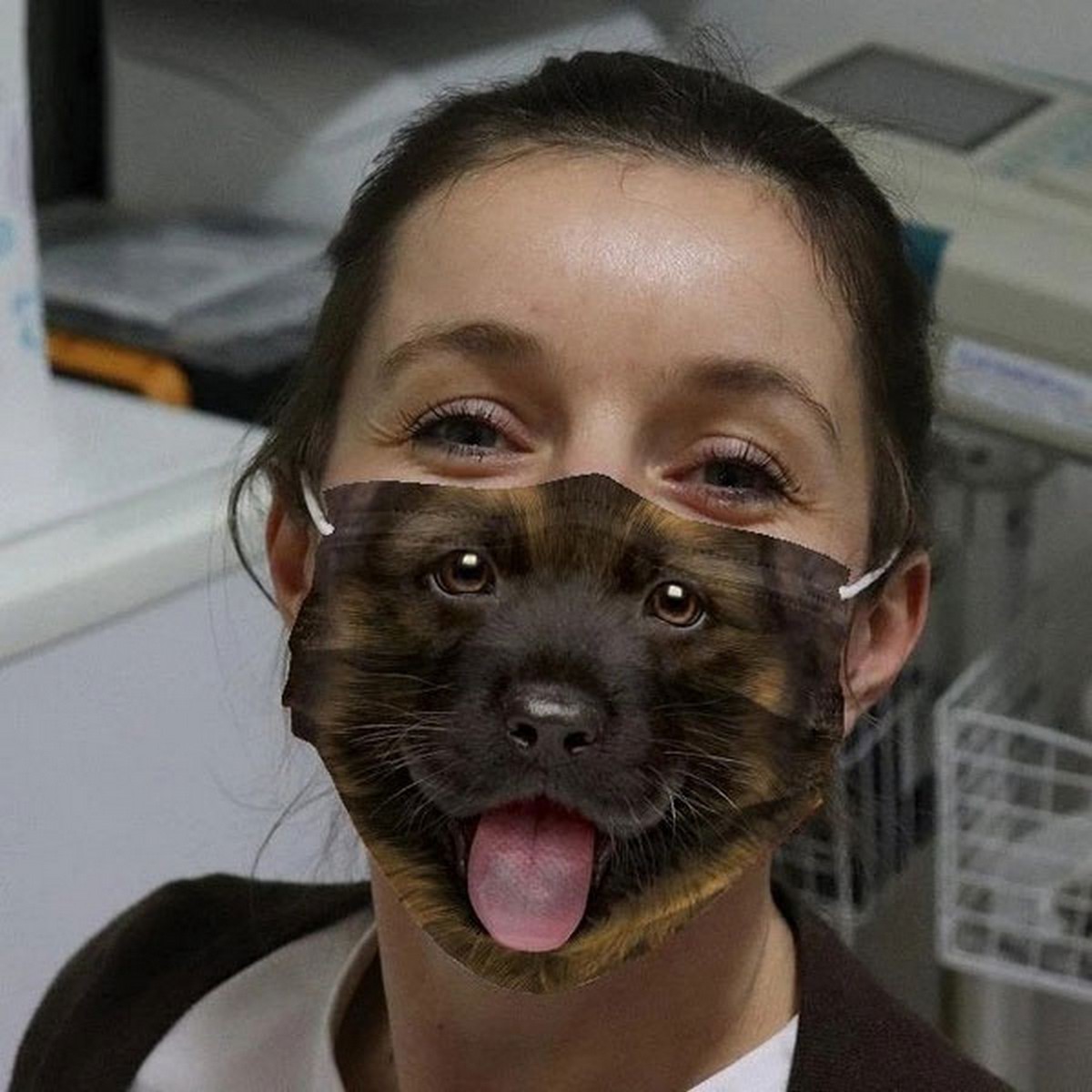 máscara facial wolfhound