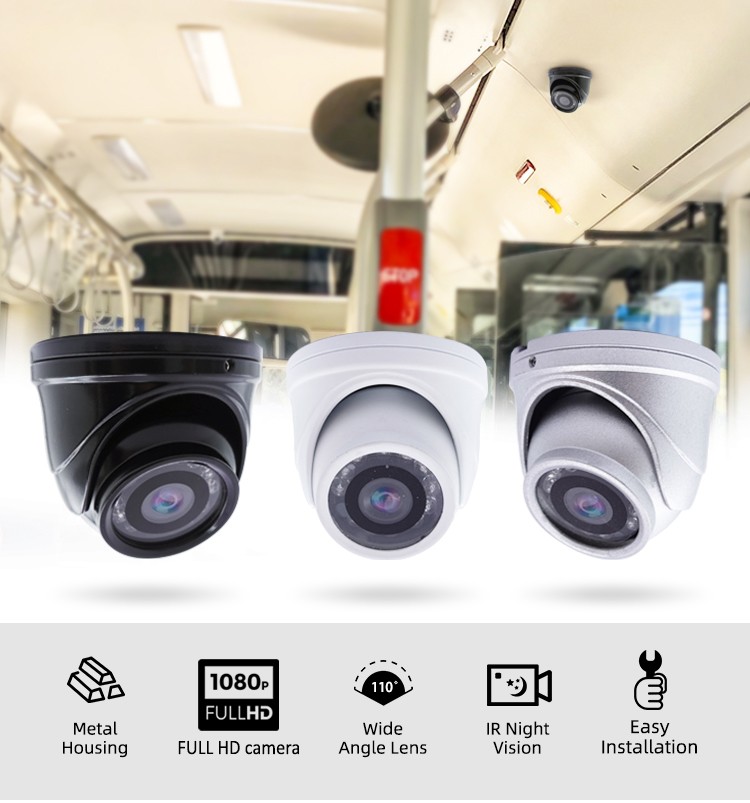 Câmera de carro FULL HD AHD 3,6mm lente + 12 LEDs IR e filtro