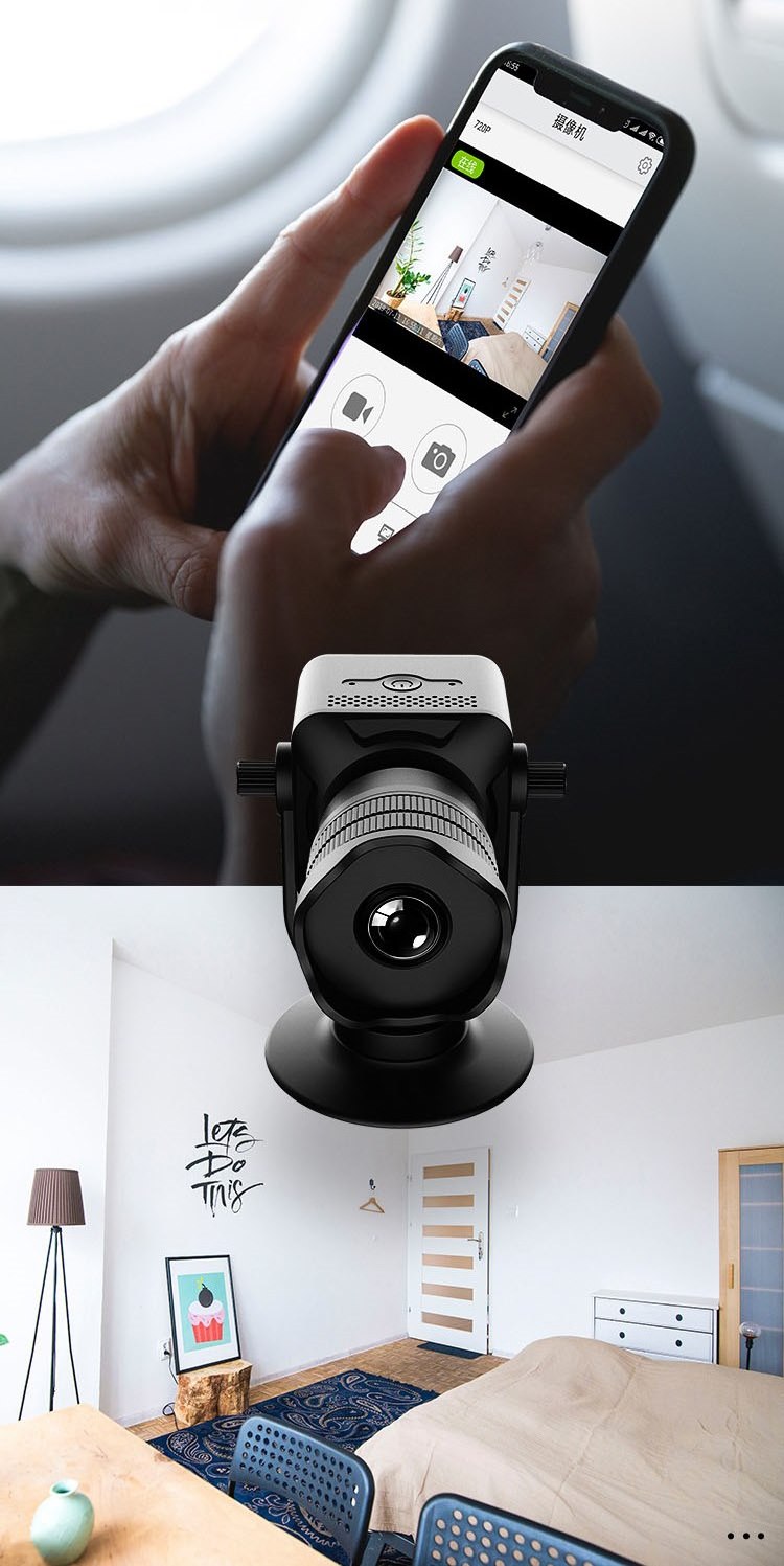 transmissão ao vivo via aplicativo em mini câmera espiã móvel