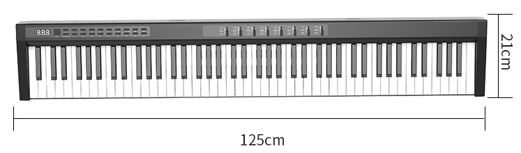 Teclado eletrônico (piano) 125cm