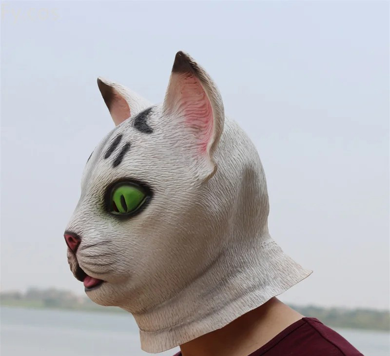 máscara de silicone para cabeça de gato