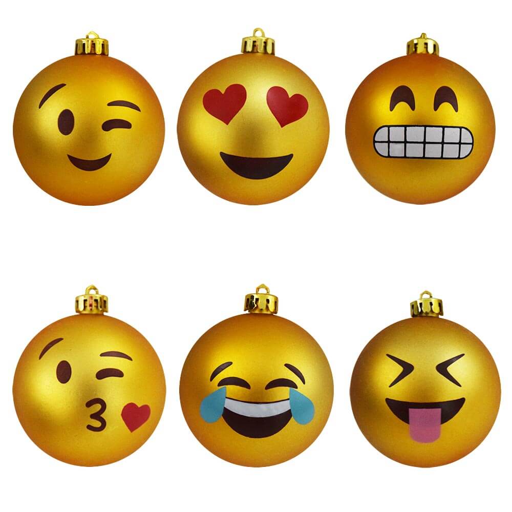 smileys balls em decorações emoticons de árvores de Natal