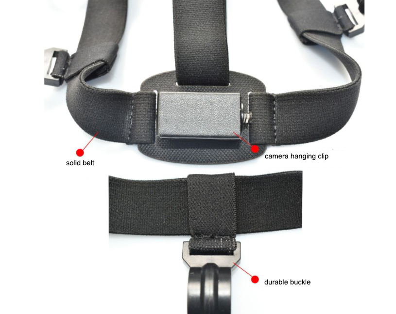 Alças ajustáveis para capacete com suporte para câmera BODY