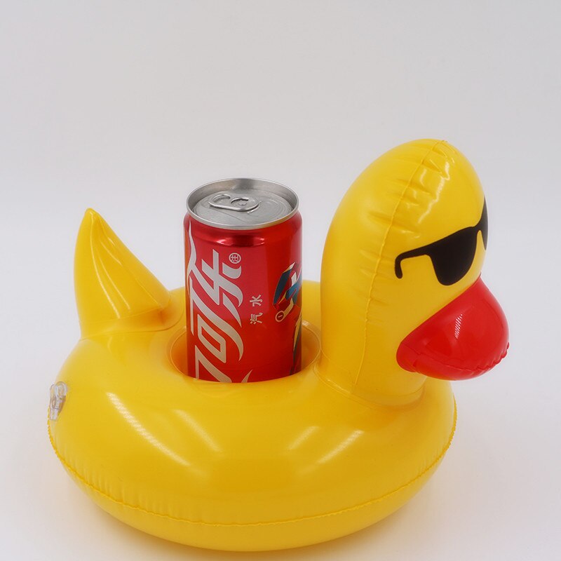 Mini porta-copos de pato inflável piscina de bebidas