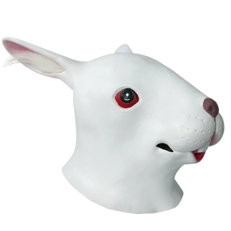 máscara de silicone para rosto e cabeça de coelho