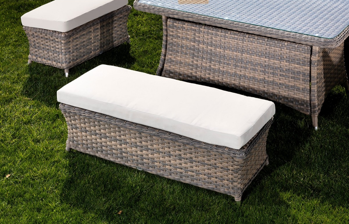 móveis de vime para conjunto de assentos de jardim de terraço
