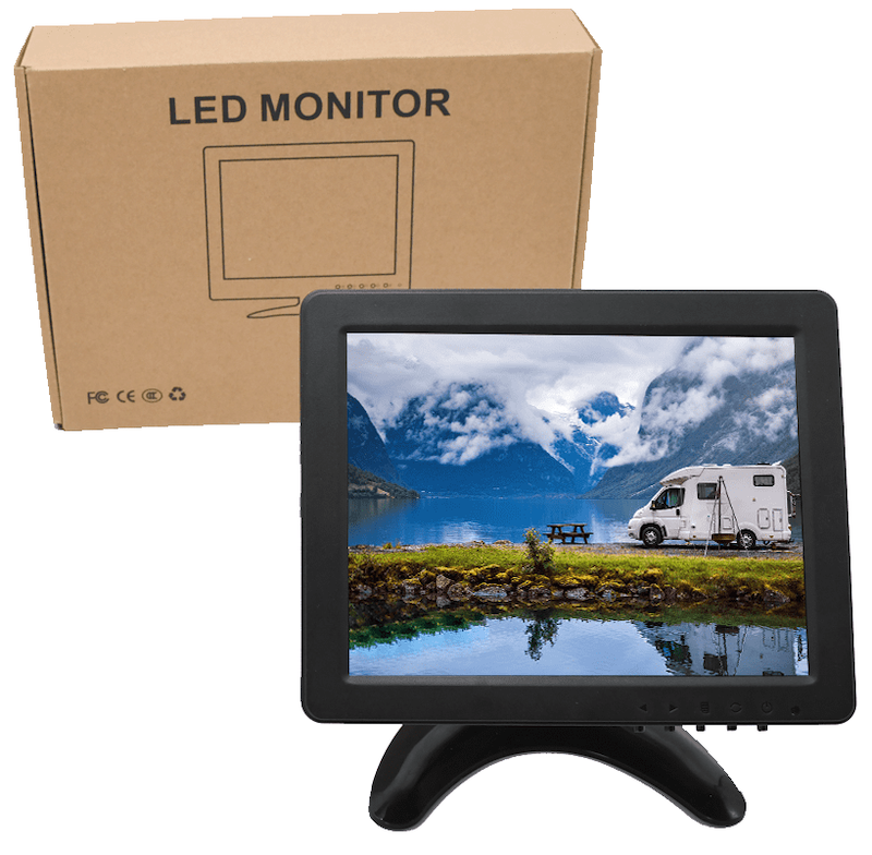 Monitores TFT LCD de 8 polegadas para câmeras CCTV