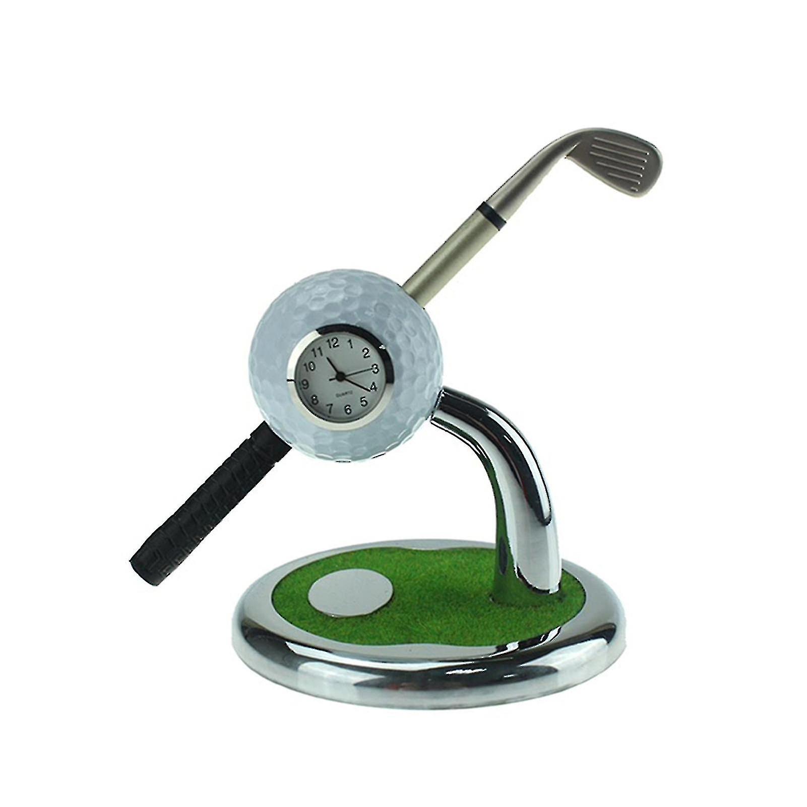 clube de golfe caneta com uma bola e um relógio
