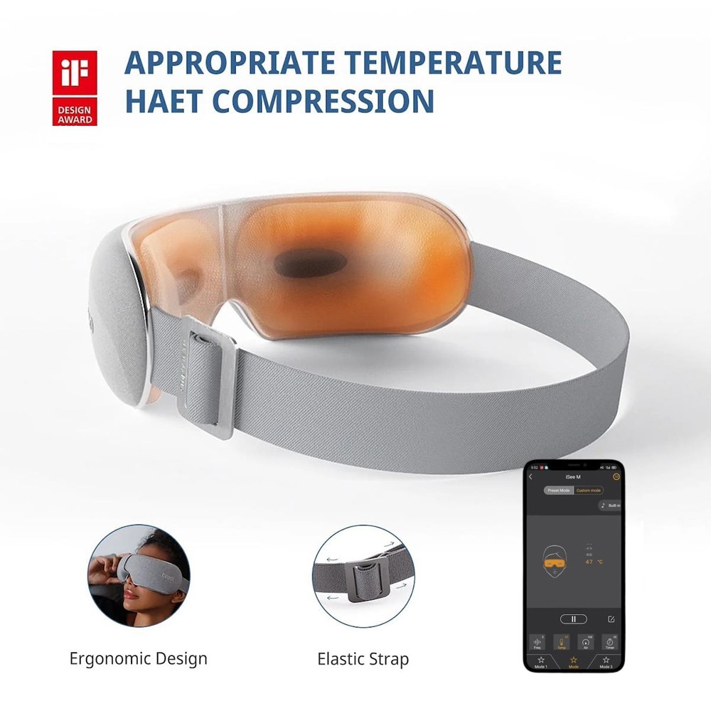 Óculos de massagem Bluetooth com funções inteligentes