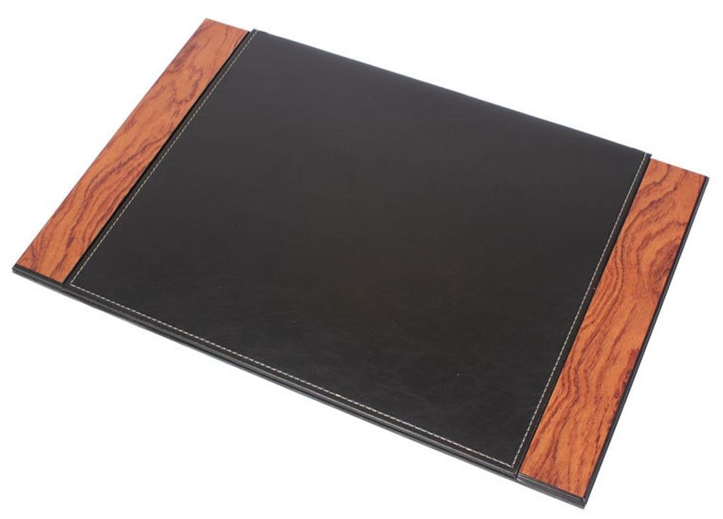 tapete de mesa luxuoso em couro de madeira