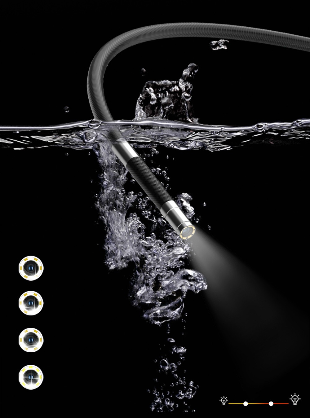 lente boroscópio à prova d'água - câmera de inspeção endoscópica