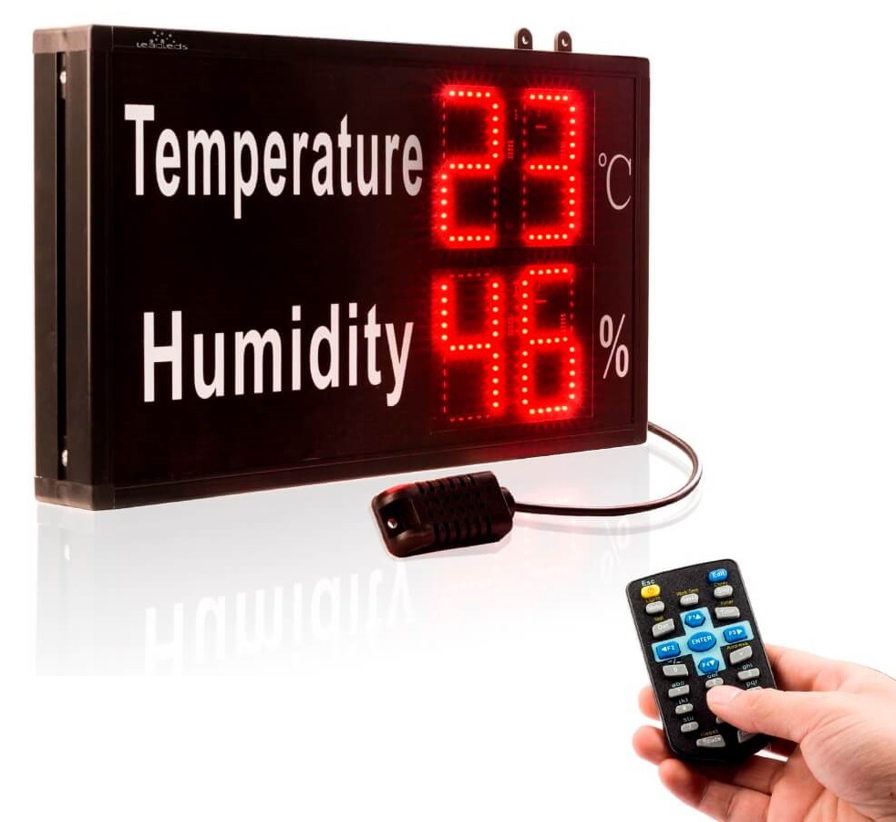 Painel de gelo com medidor de temperatura e umidade