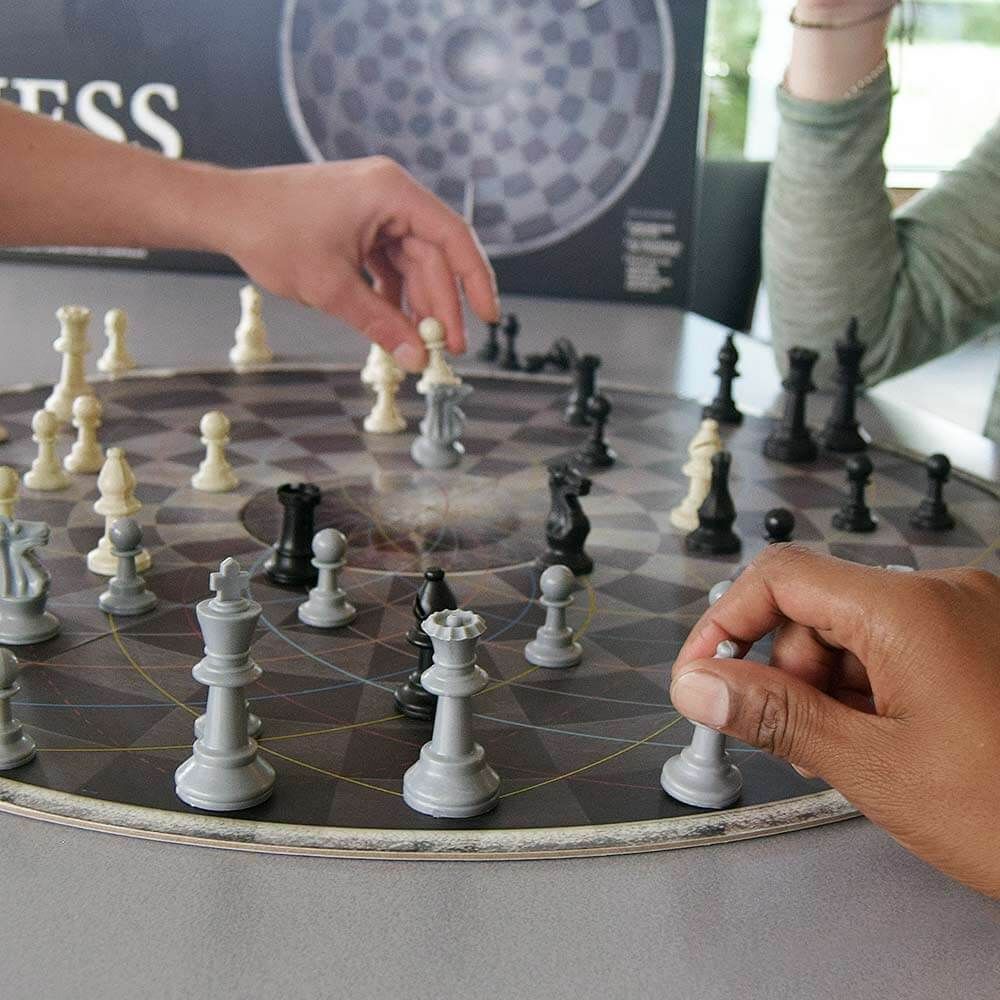 redonda xadrez circular 3 pessoas homem