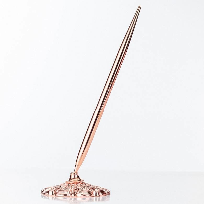 caneta de metal de luxo com suporte