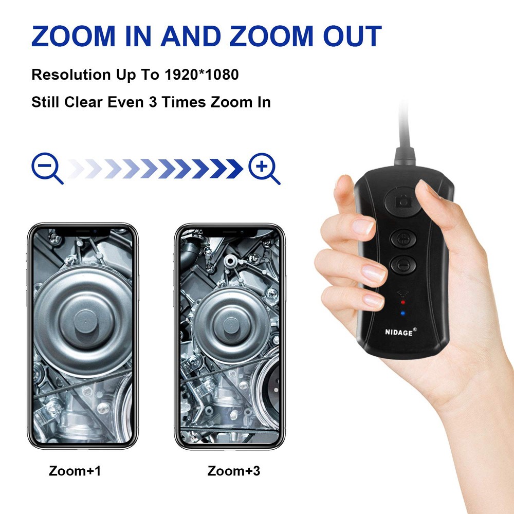 câmera endoscópica wi-fi com zoom