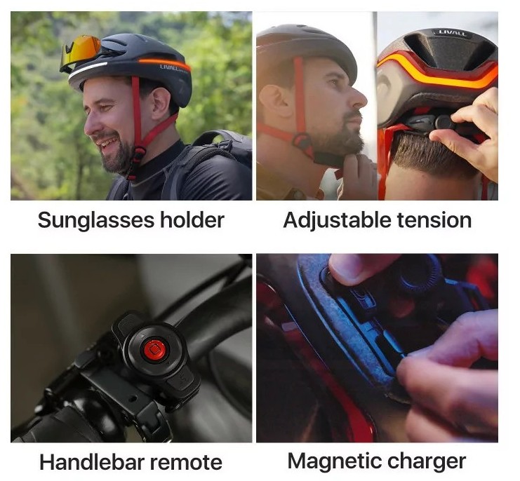 Capacete de Bicicleta Inteligente para Adultos Com Câmera 1080P