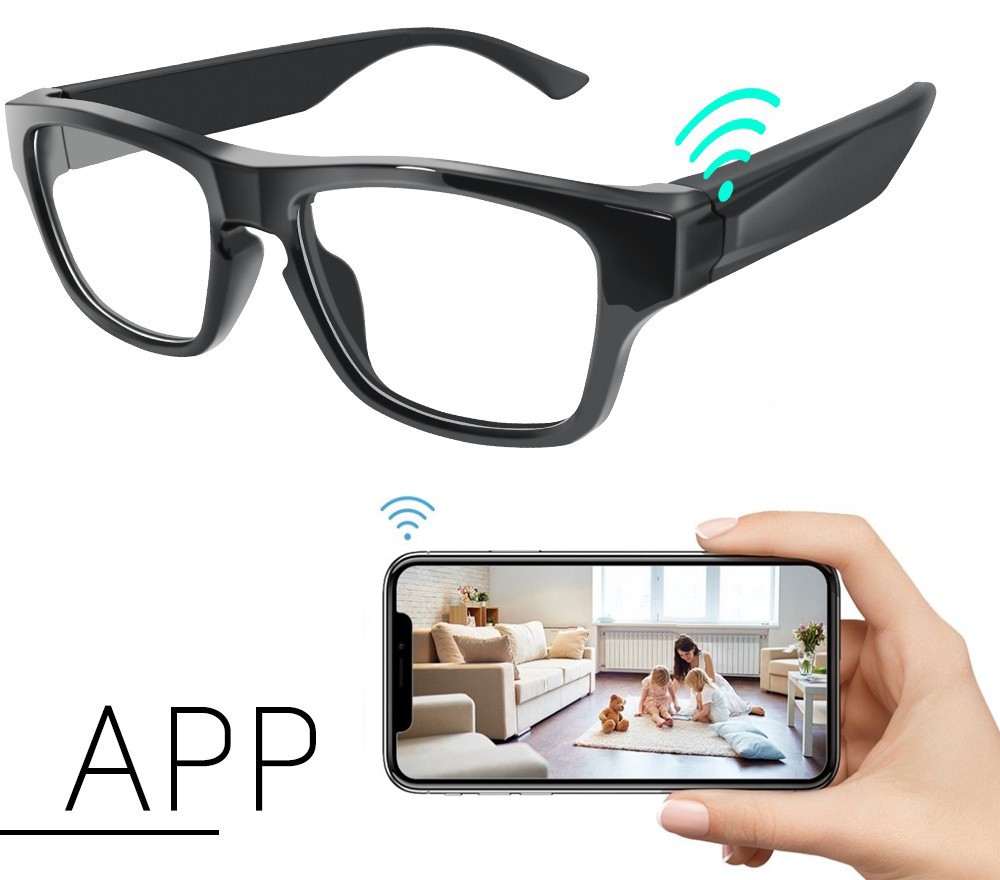 óculos espiões com câmera hd wifi stream via celular