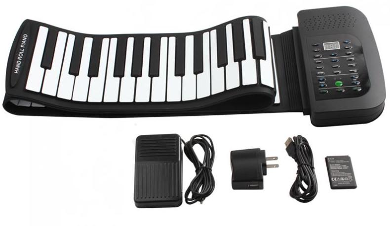 piano rolante - teclado de piano feito de silicone