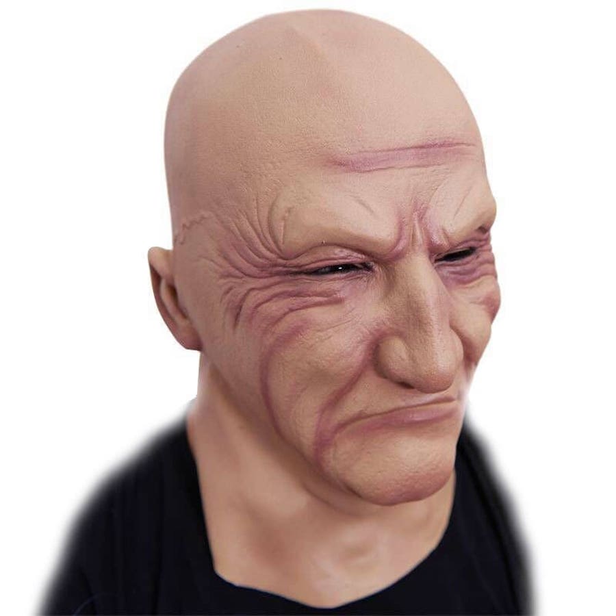 máscara de silicone homem careca máscara facial de látex