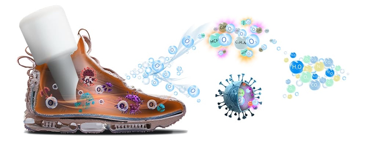 limpador de sapatos com ozônio esterilização de sapatos