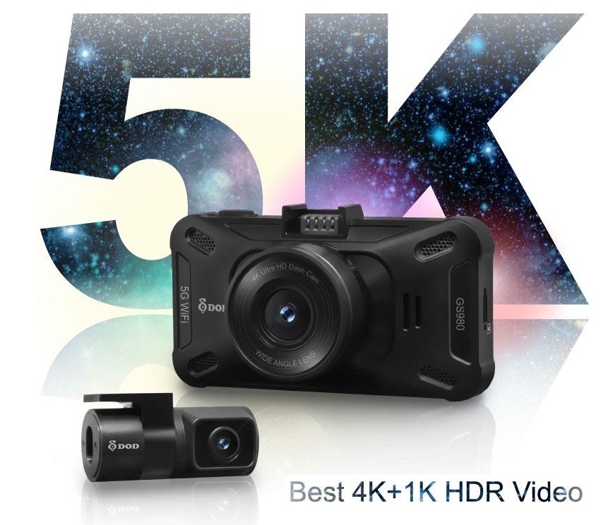melhor dash cam 4k 5k câmera de carro dupla DOD GS980D
