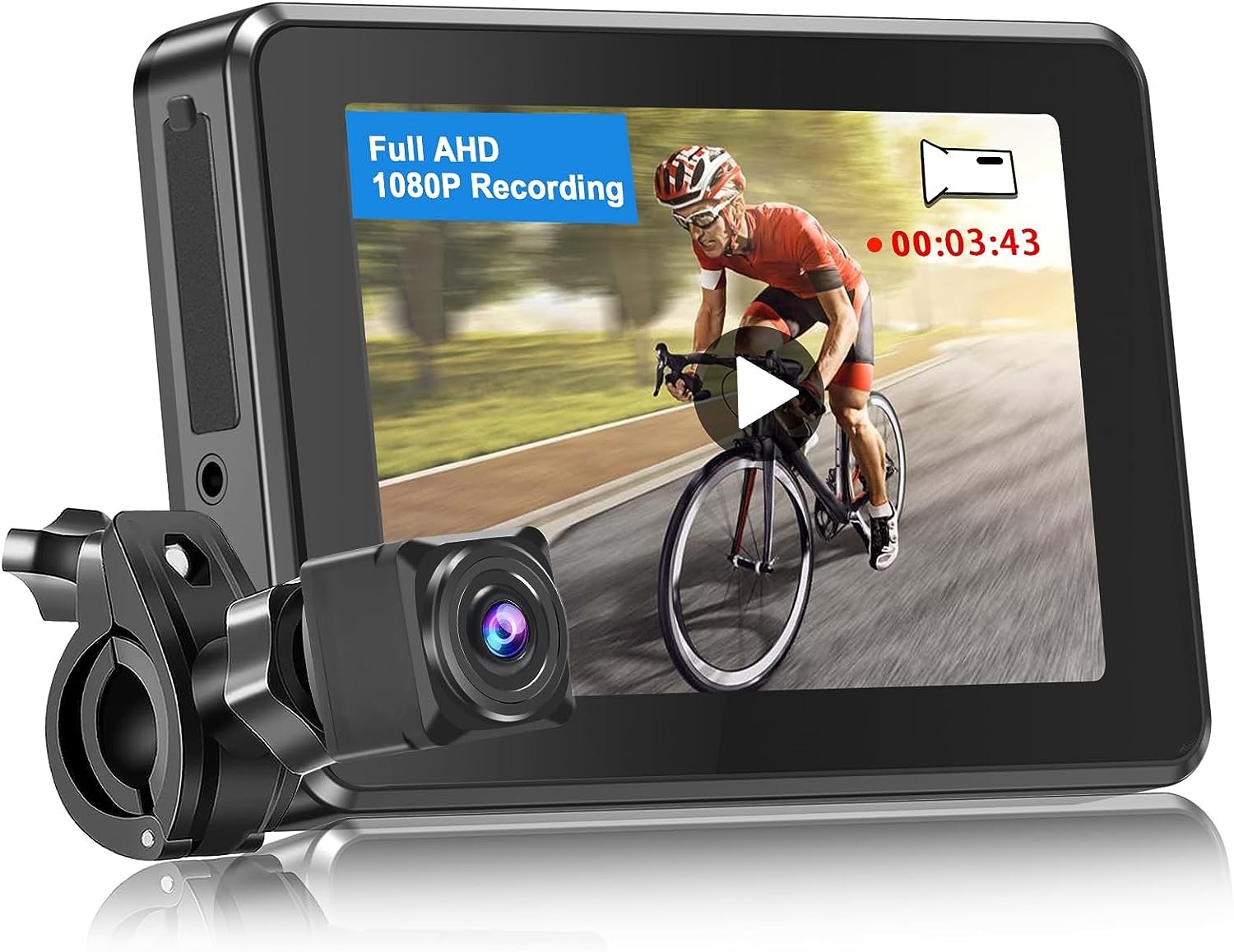 câmera retrovisora de bicicleta com gravação