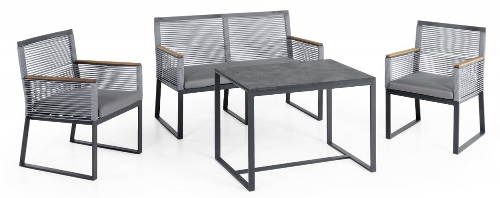 terraço assentos metal ao ar livre alumínio moderno