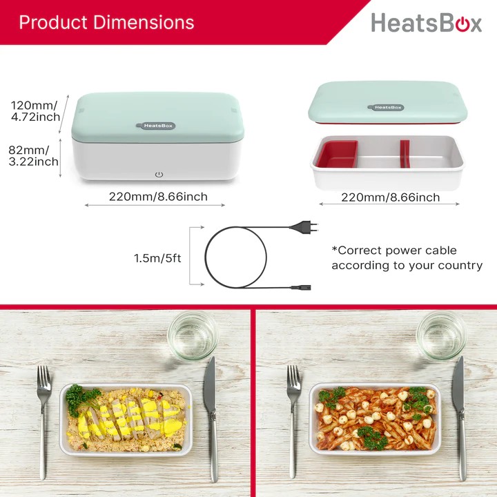 HeatsBox life box alimentos aquecimento termoelétrico portátil
