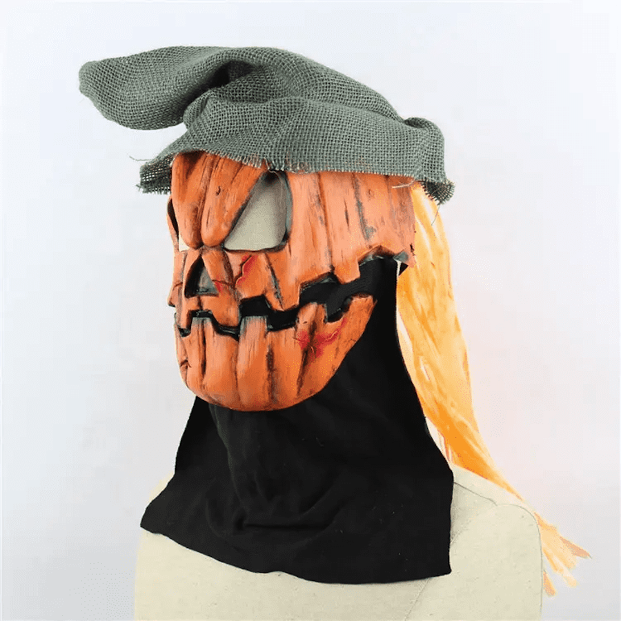 Máscara facial assustadora de abóbora de Halloween