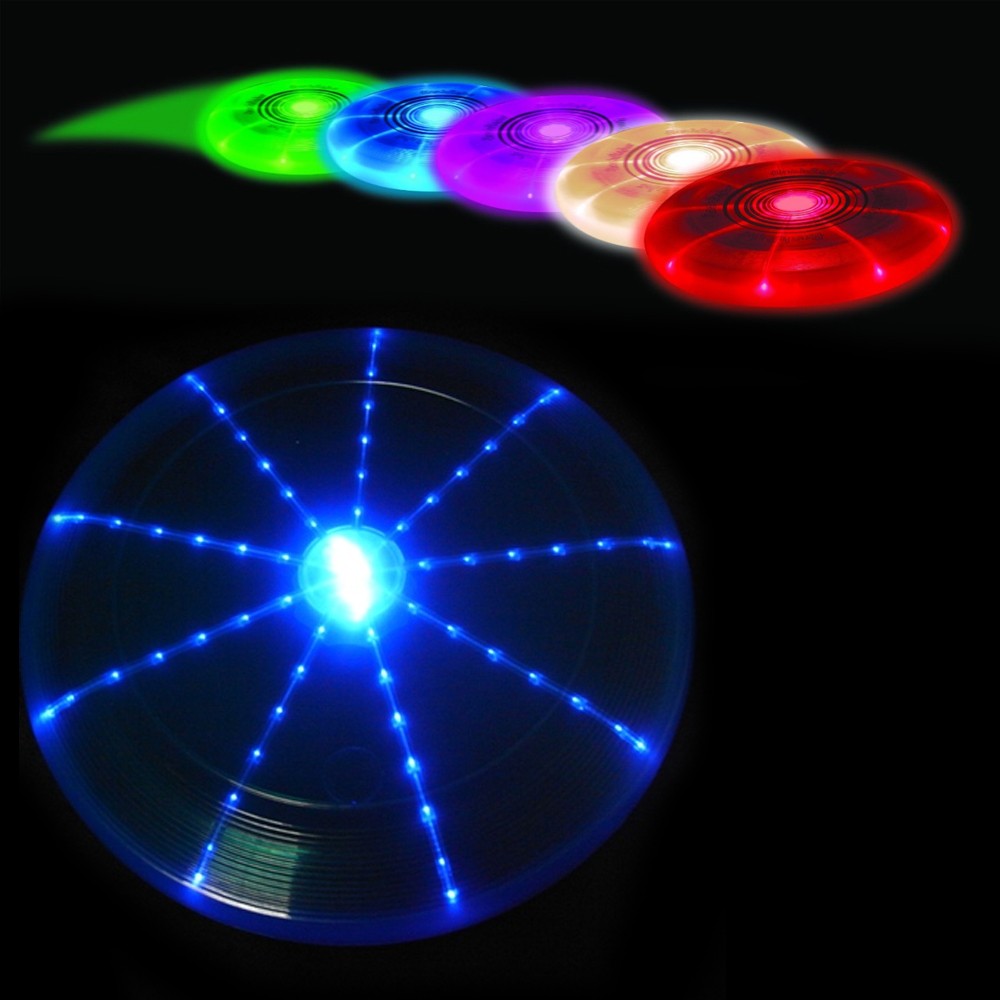disco de frisbee brilhante voando