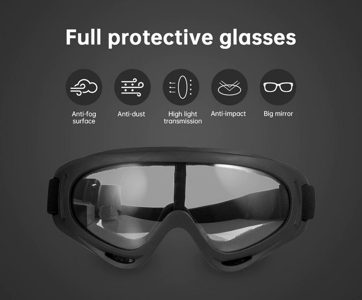 óculos de proteção transparentes contra vírus e bactérias