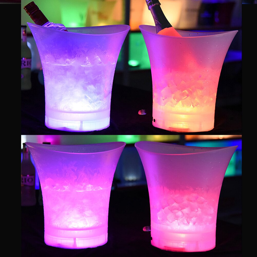 balde de gelo para iluminação de garrafas de bebidas