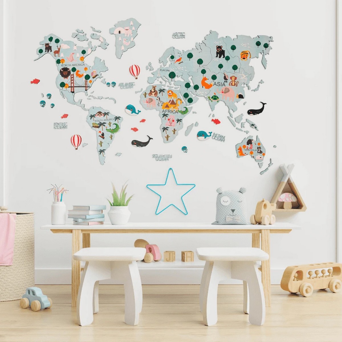 Mapa mundial para crianças