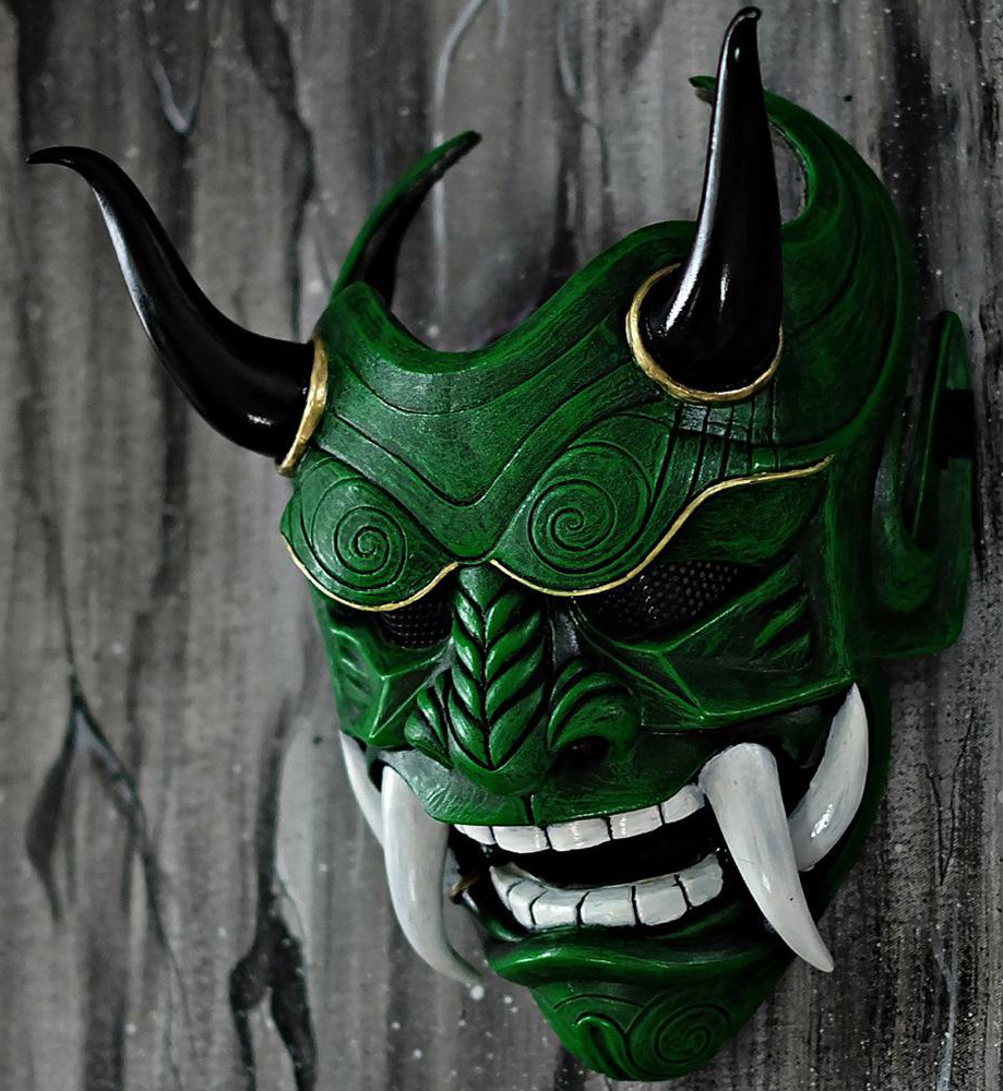 Máscara facial de Halloween - motivo de assassino japonês