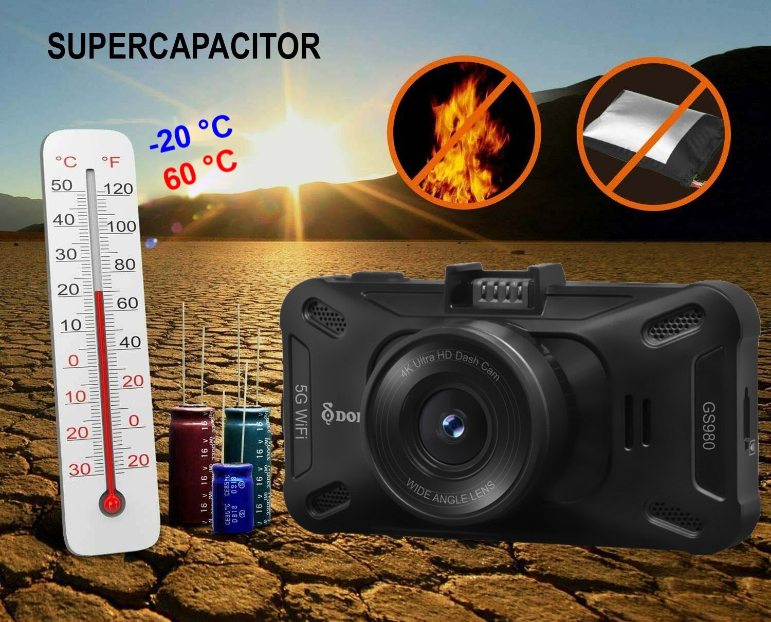 bateria supercapacitor para câmera de carro