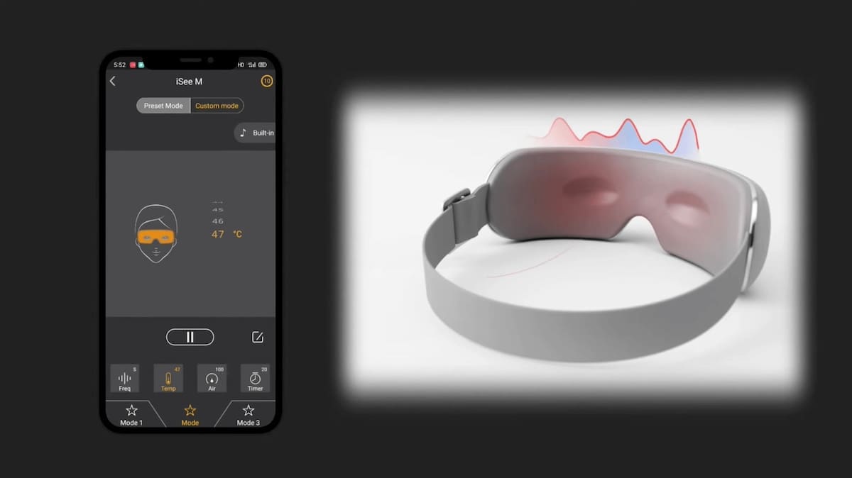 Óculos vibratórios com tecnologia inteligente e conexão Bluetooth