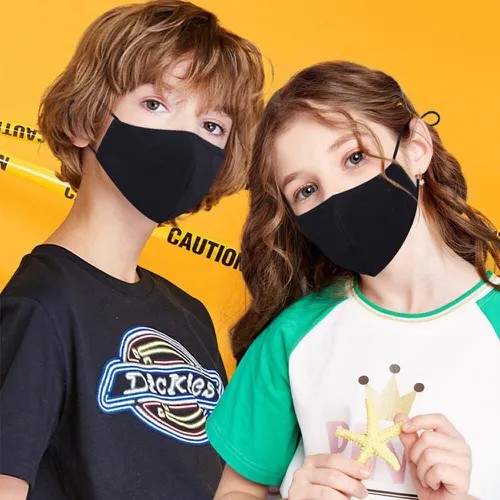 máscara protetora preta para crianças