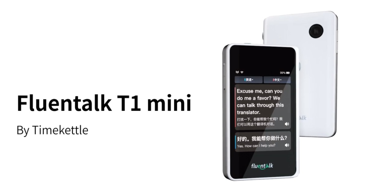 Fluentalk T1 mini Timekettle - tradutor portátil de viagens